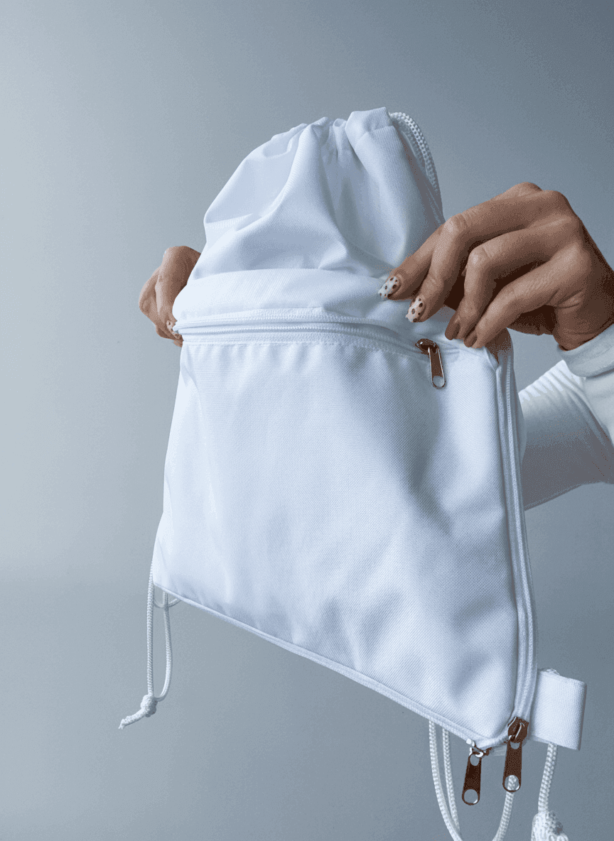 Рюкзачок из водоотталкивающей плащевки, канатные шнуры