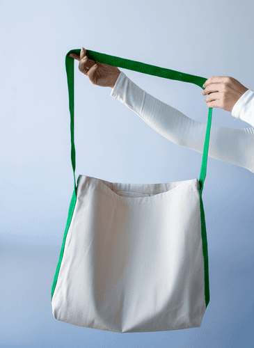 Мессенджер из саржи с кроссбоди-лентой и двойным дном