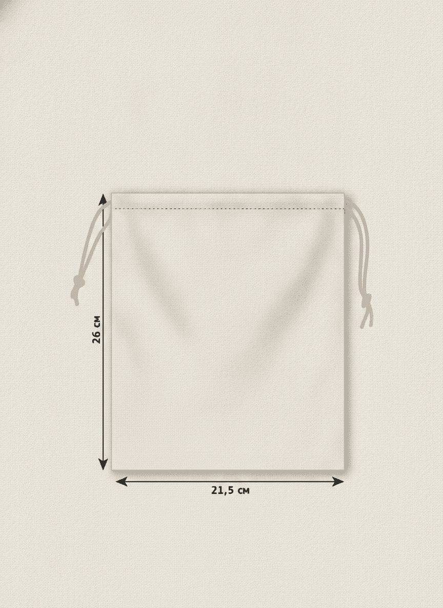 Natural Twill Double Drawstring Pouch