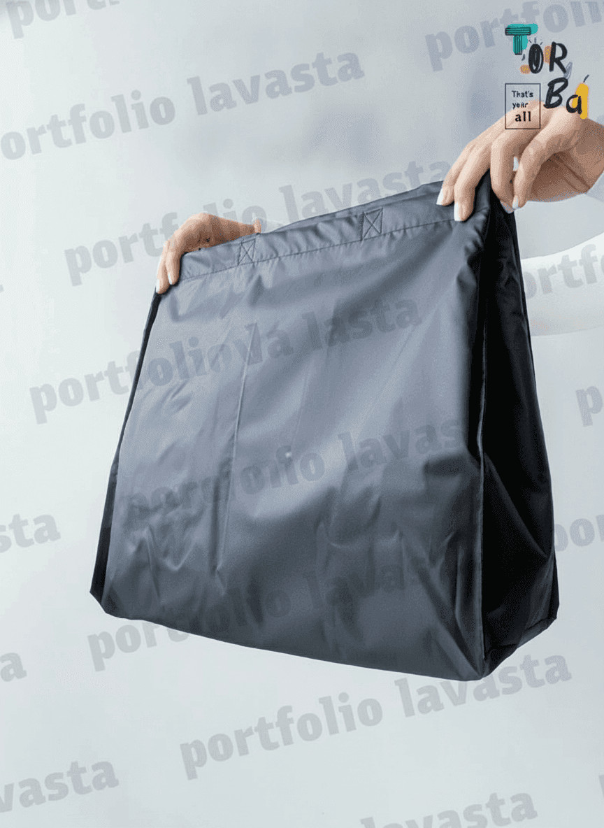 Large Black Expandable Tote Bag