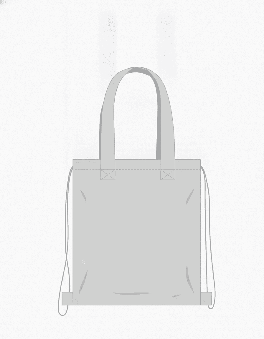 Light Beige Panama Fabric Backpack