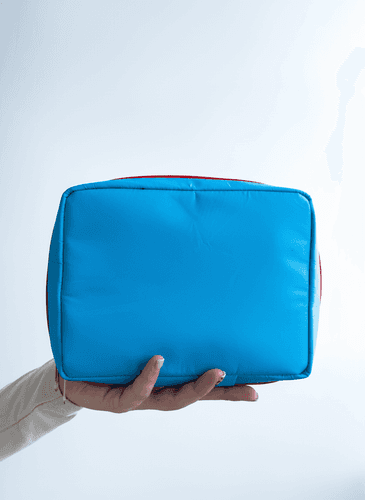 Чохол-аптечка з оксфорду з блискавкою і червоною окантовкою