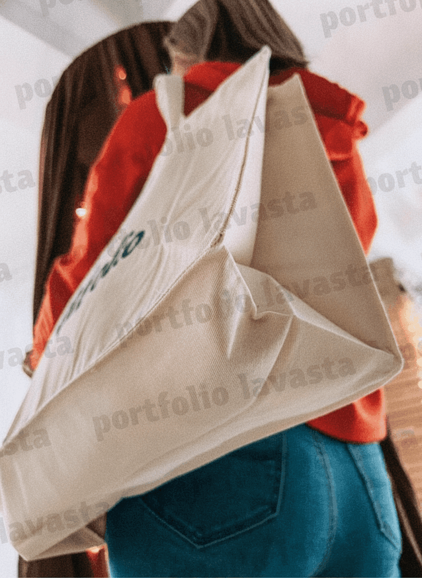 Heavy Cotton Linen-Look Tote Bag