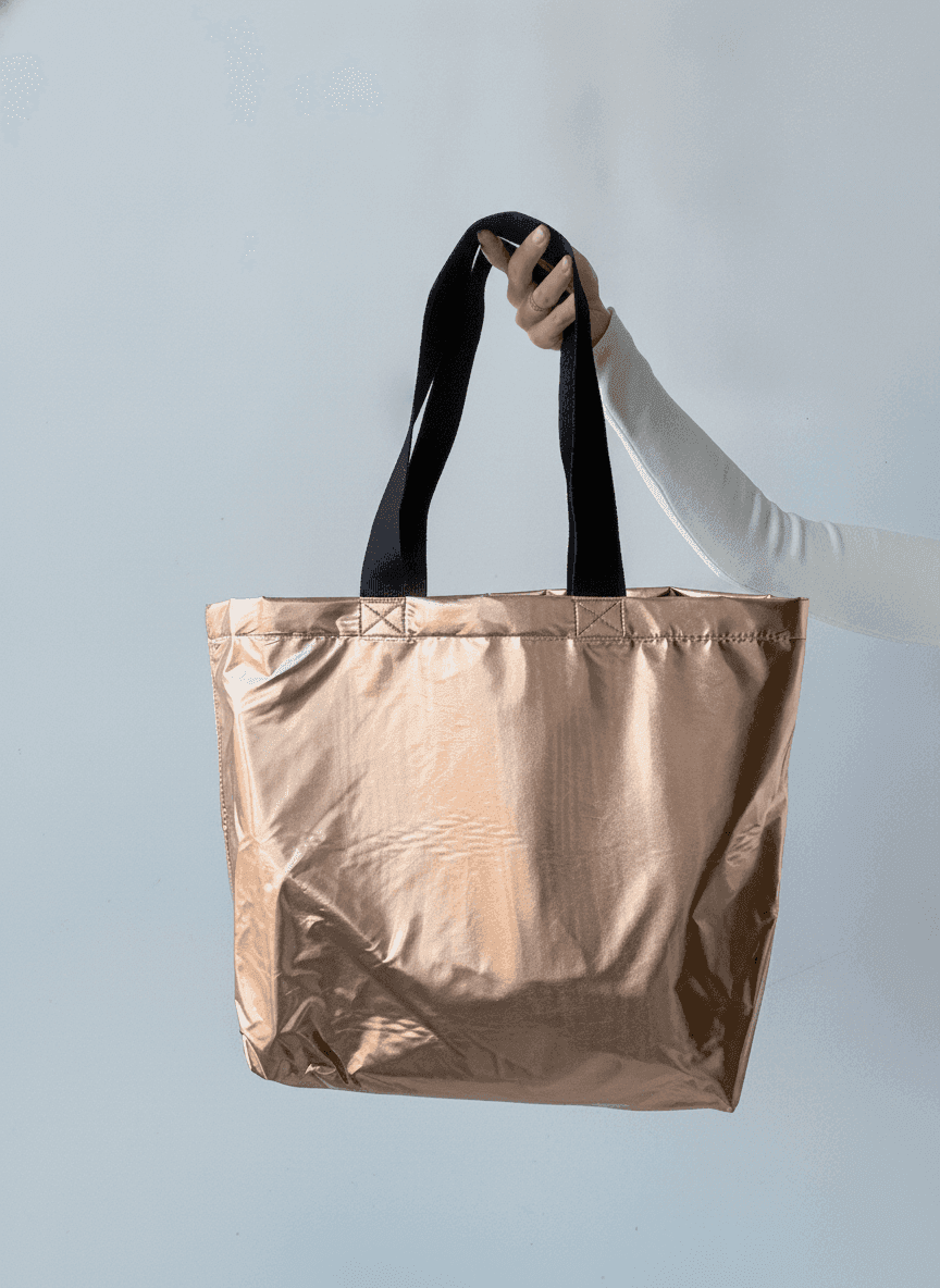 Gold Eco Tote Bag Water-Repellent Fabric