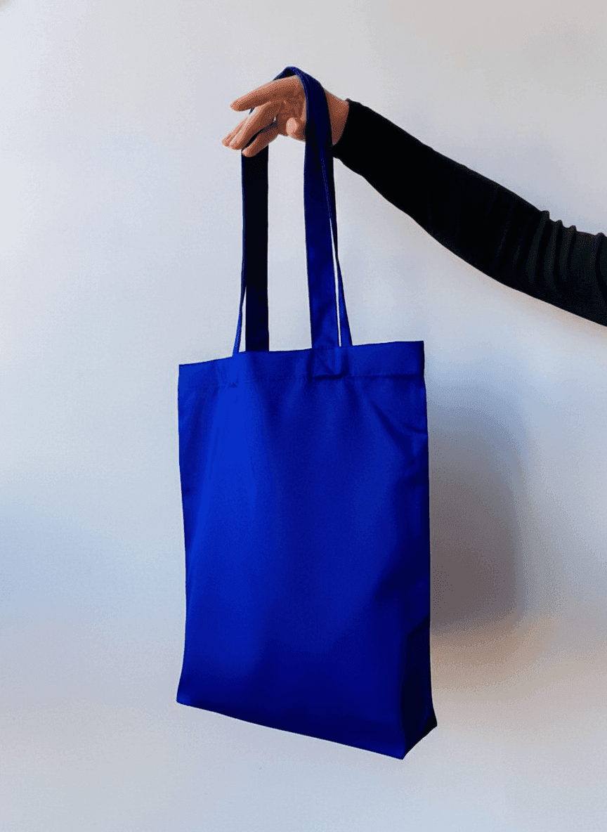 Blue Heavy Cotton Tote Bag