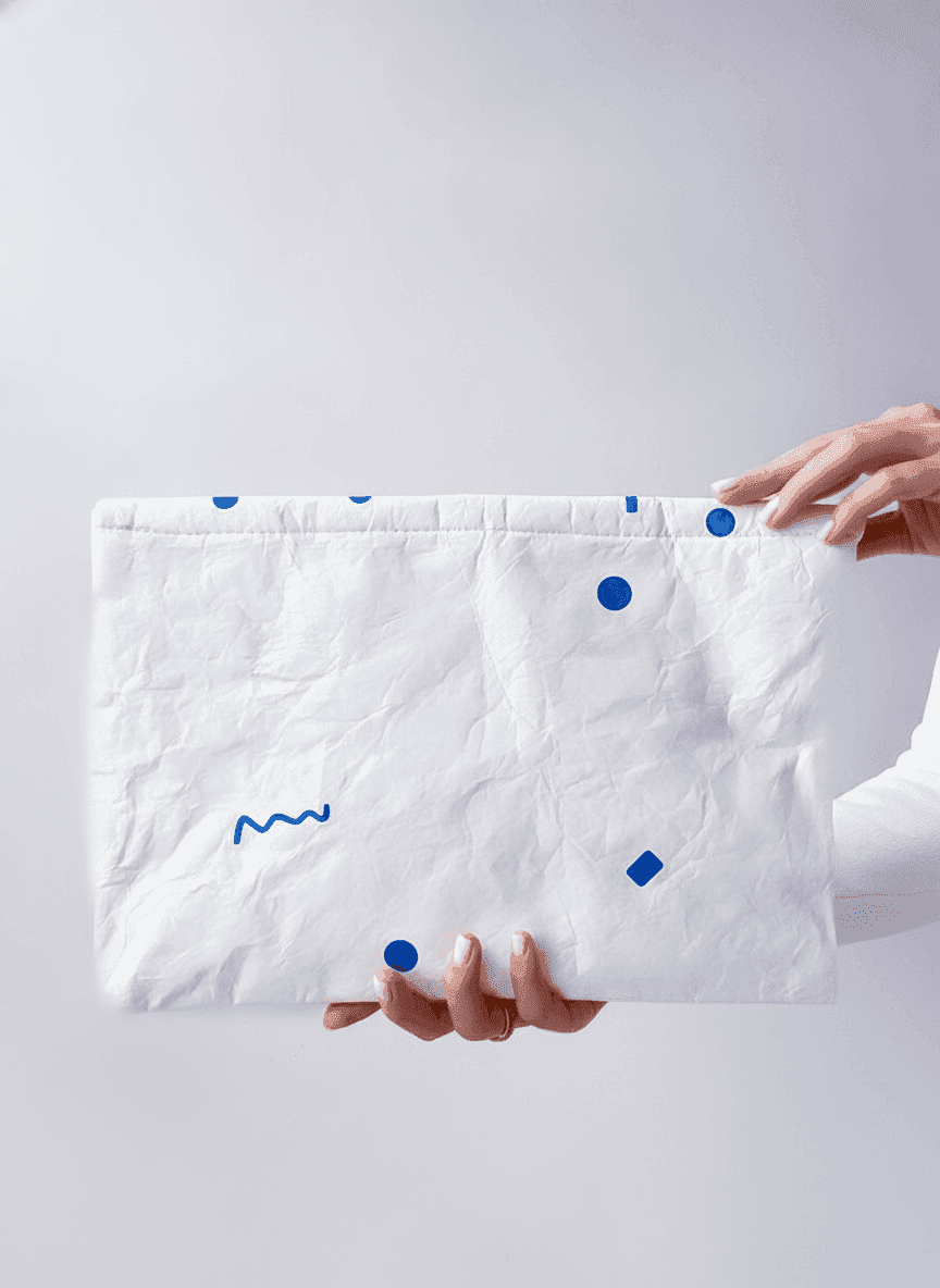 White Tyvek Envelope Clutch