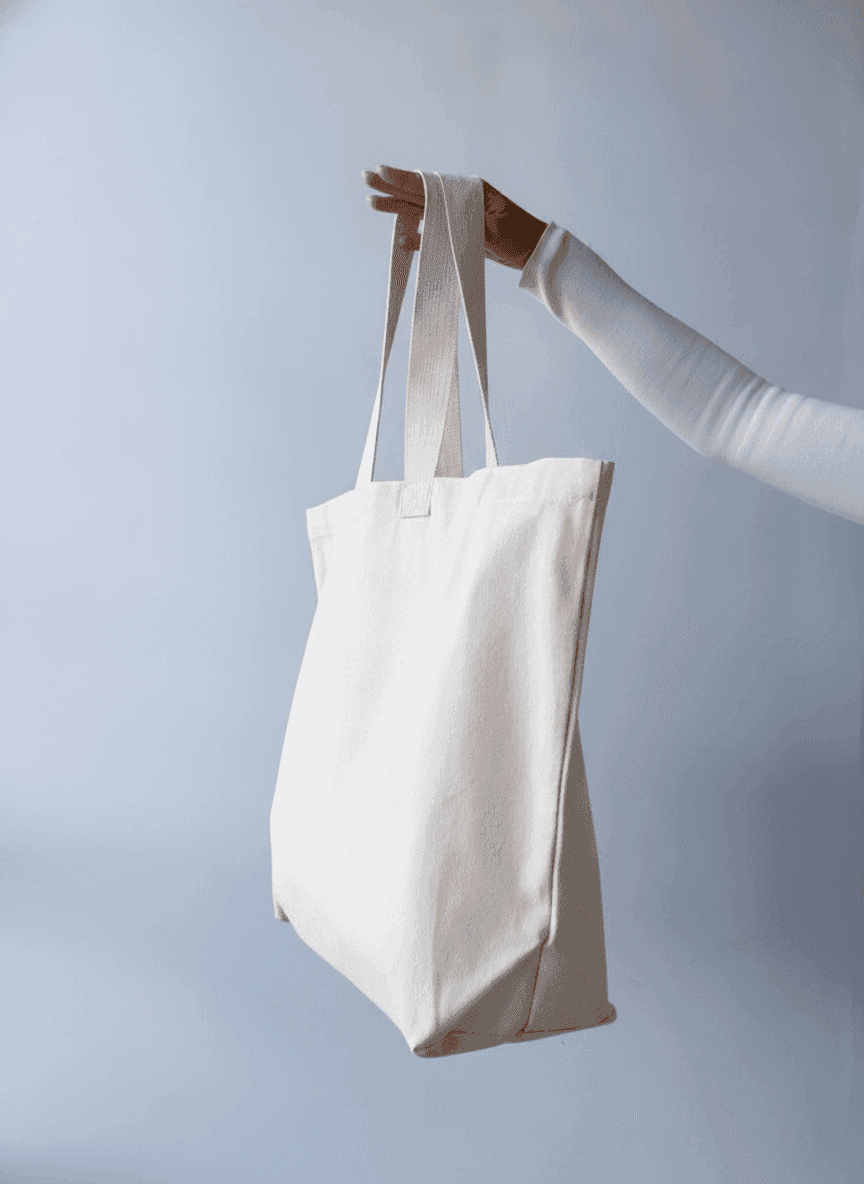 Twill tote bag with inner pockets
