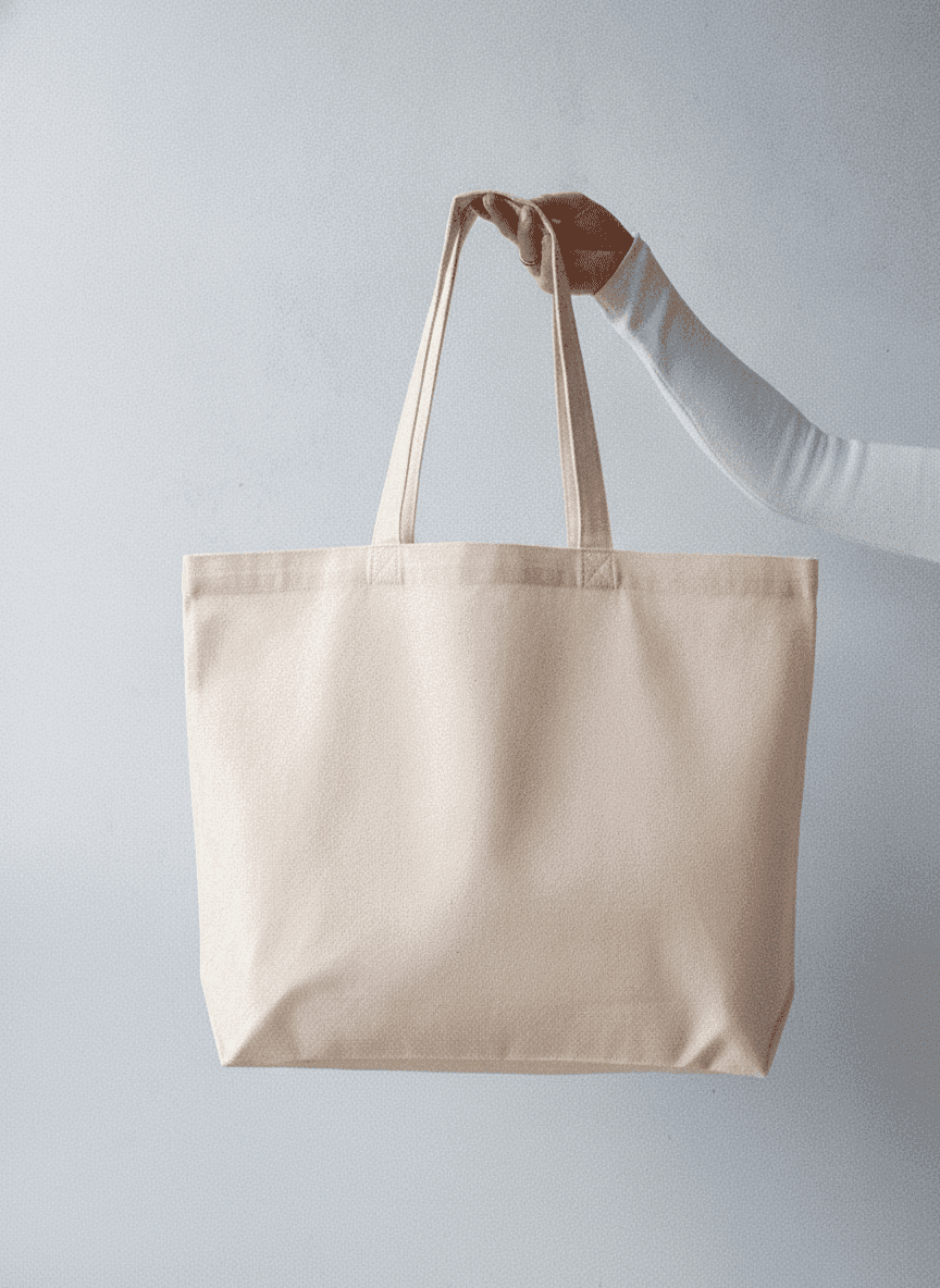 Spacious Double-Knit Tote Bag