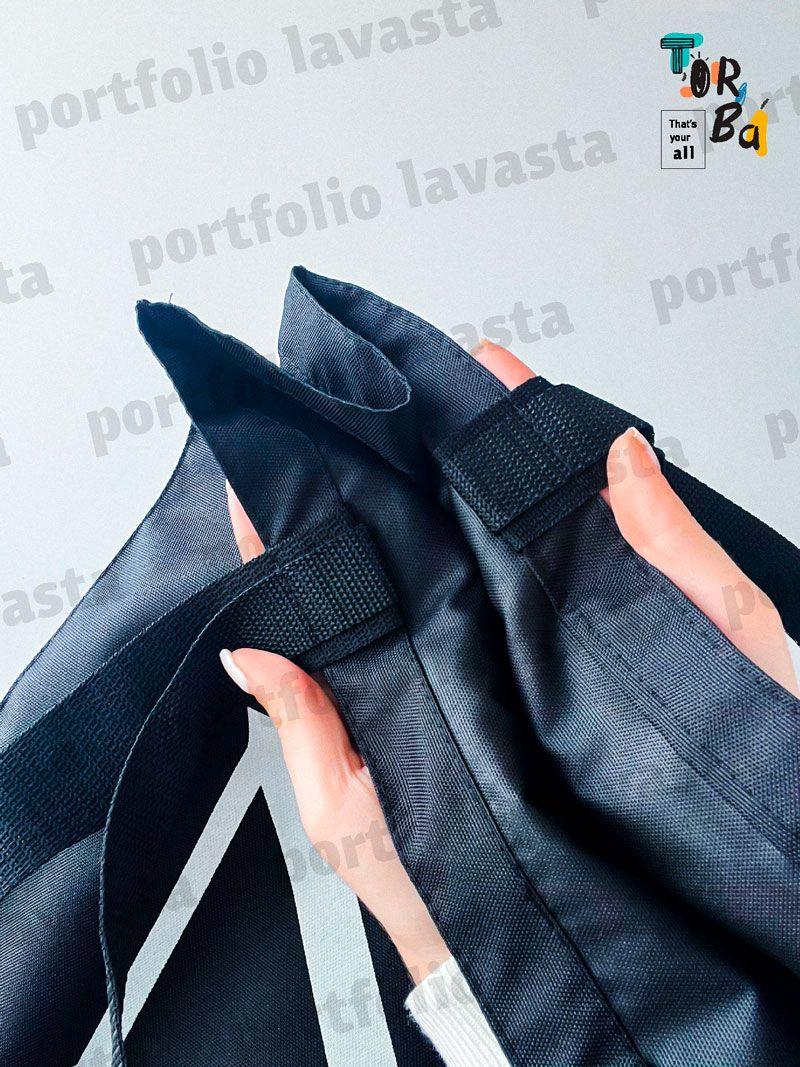 Черная сумка с двойными ручками из саржи. Идеальная для повседневного использования и покупок без печати Размер: 40cм х 45см х 20см