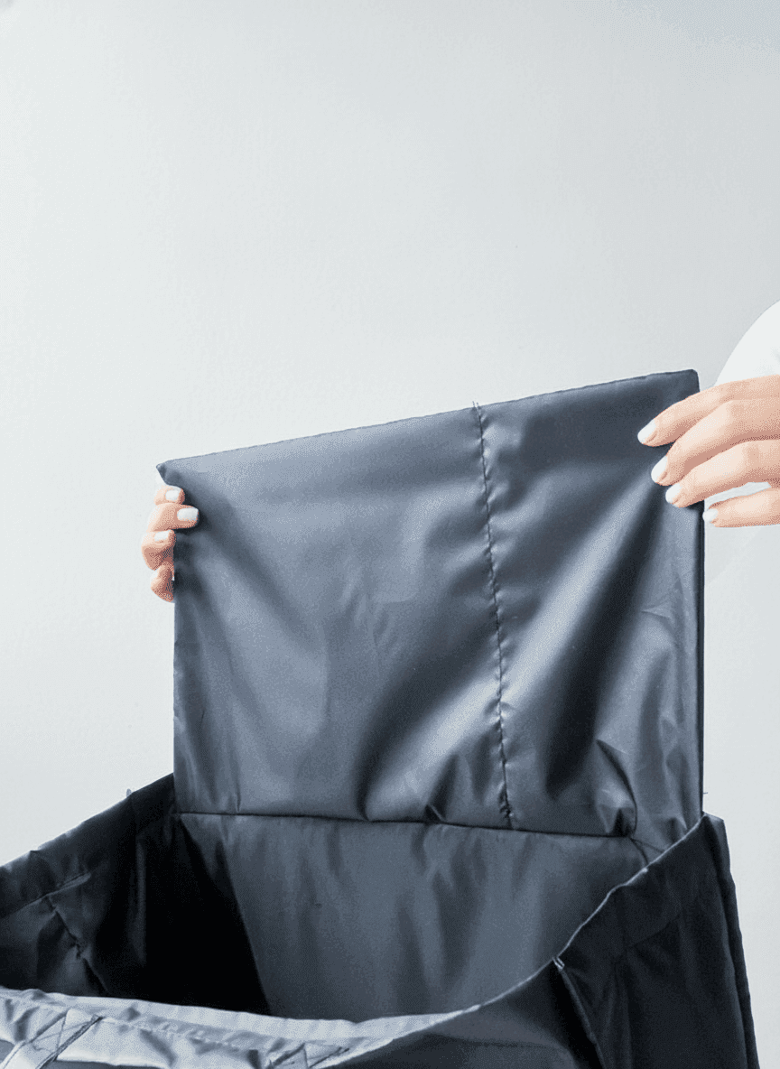 Large Black Expandable Tote Bag