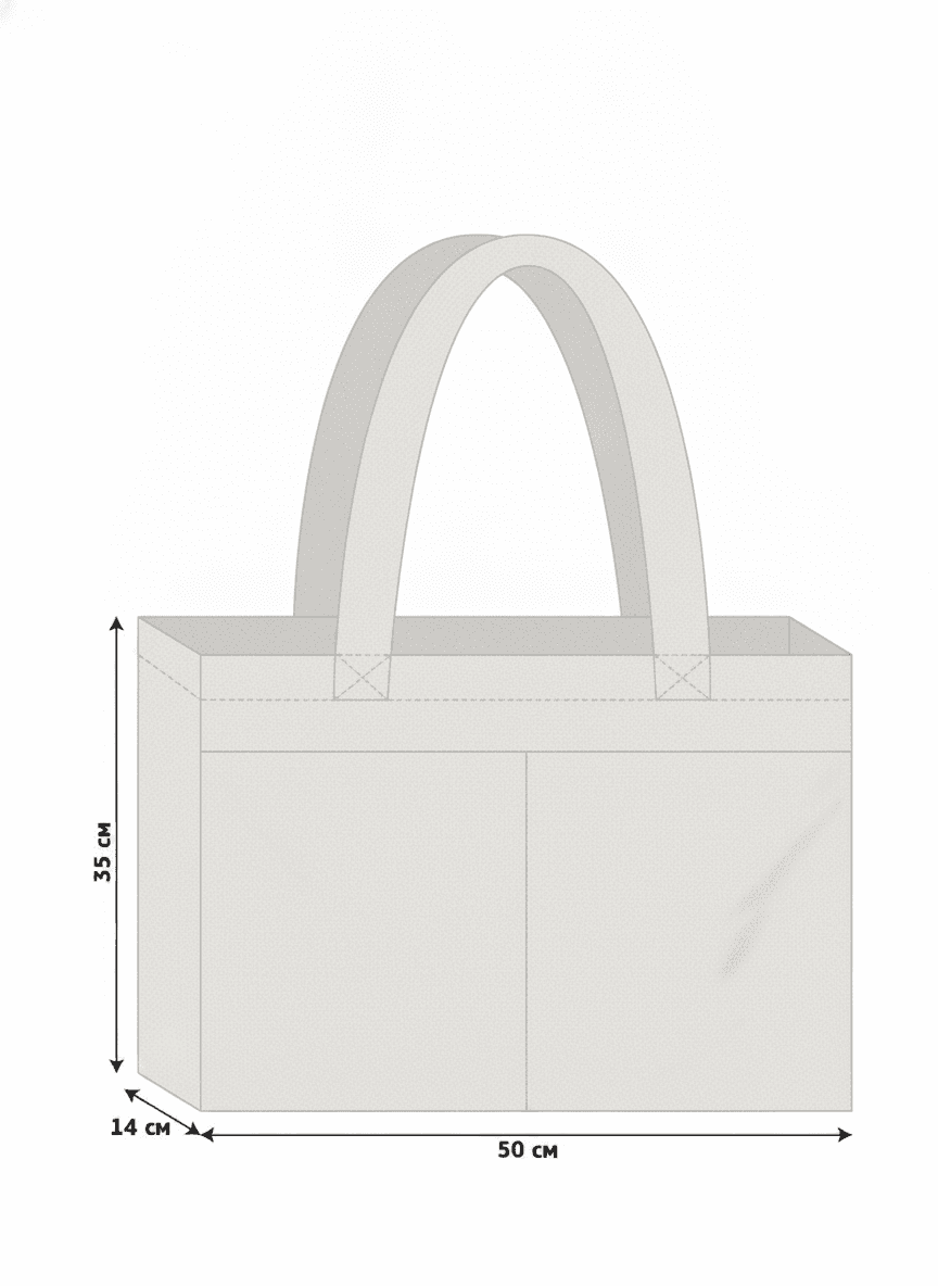 Spacious Heavy Cotton Tote Bag with Pockets
