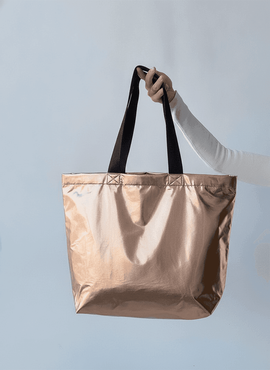 Gold Eco Tote Bag Water-Repellent Fabric