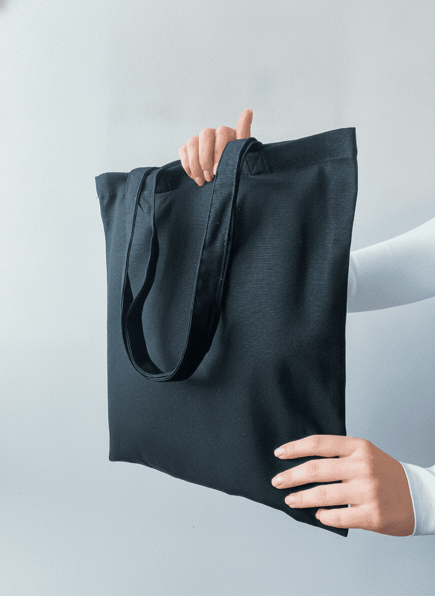 Black Lavasta Medium-Density Tote Bag