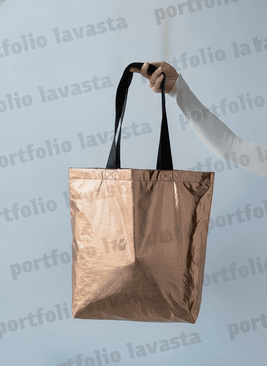 Gold Eco Tote Bag Water-Repellent Fabric