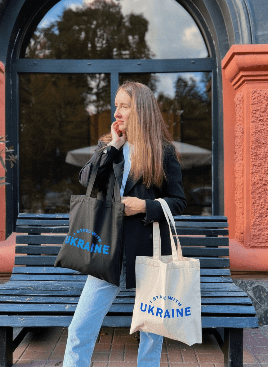 Calico Tote Bag I Stand With Ukraine