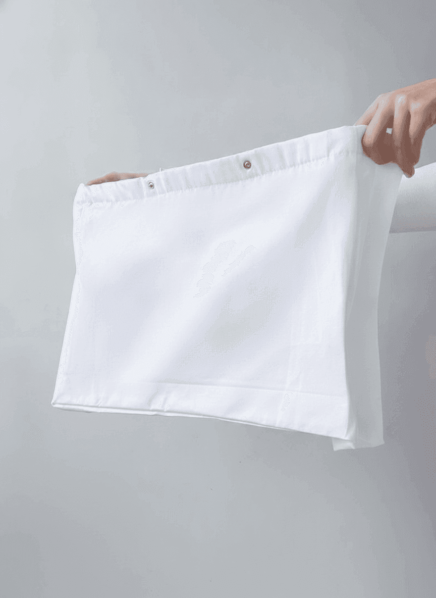 Clear Silicone Tote Bag with Black Handles & White Pouch