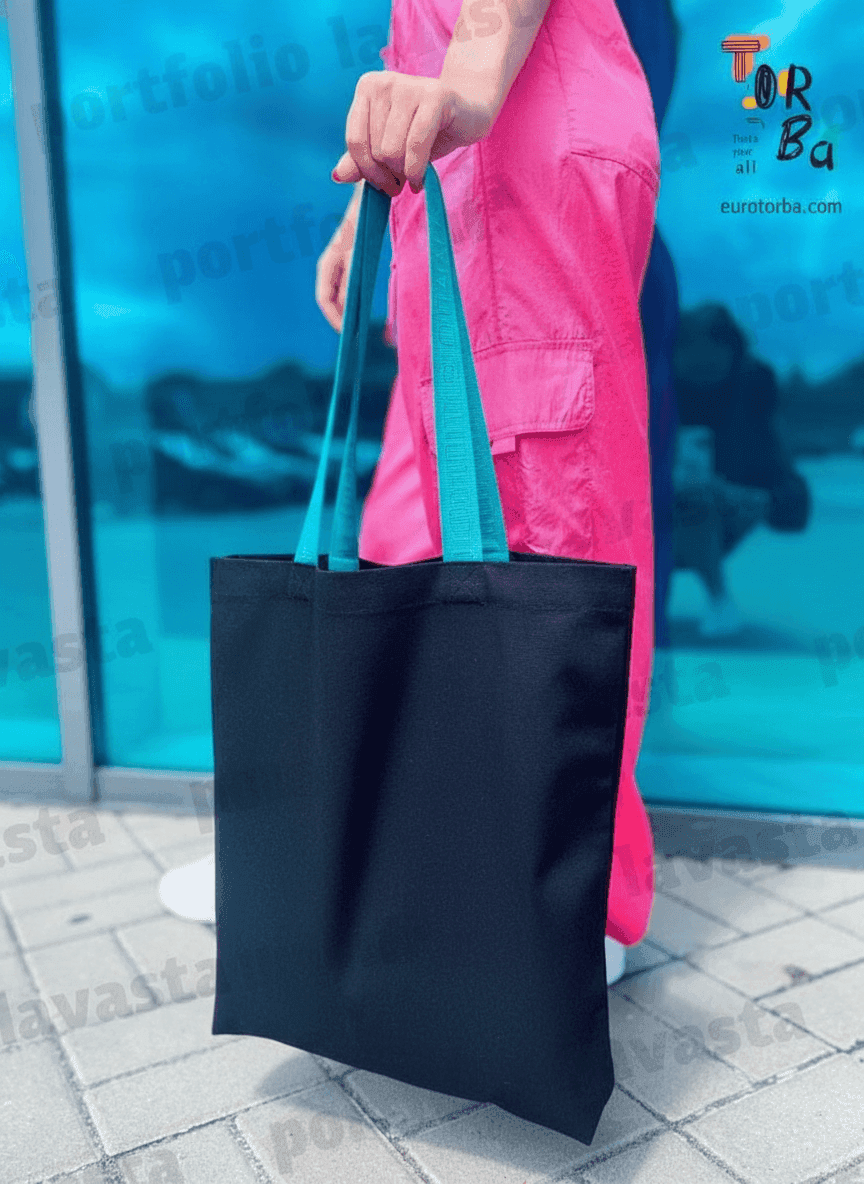 Twill Tote Bag with Snap Closure & Gusset