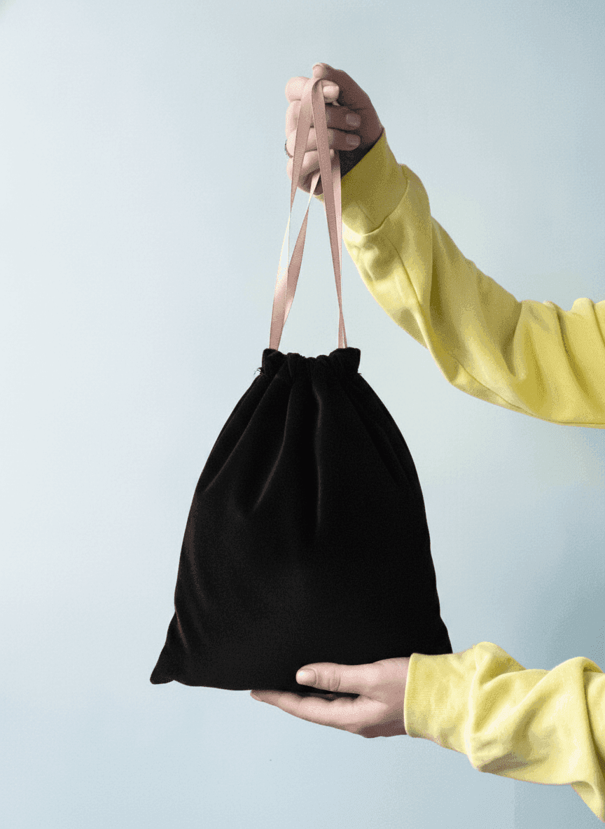 Black Velvet Pouch