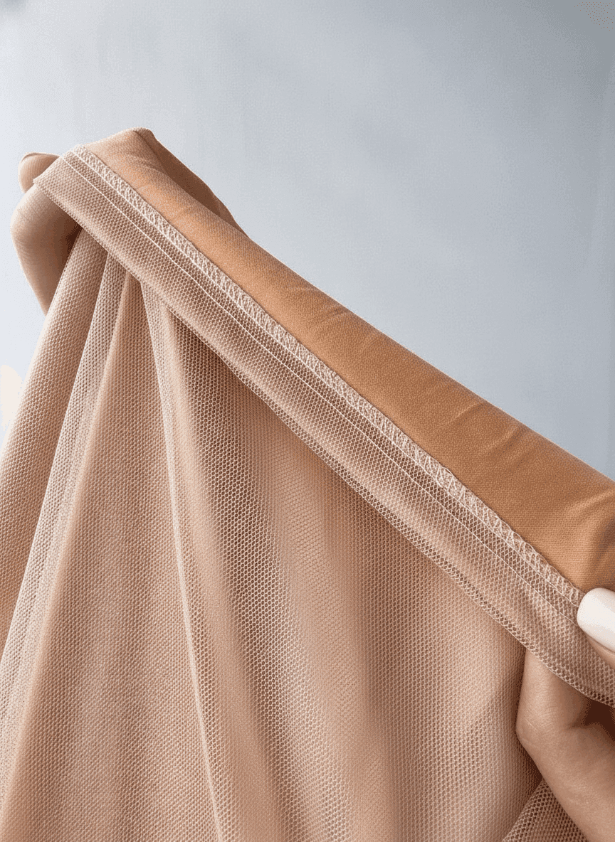 Lightweight Satin Bag with Tulle