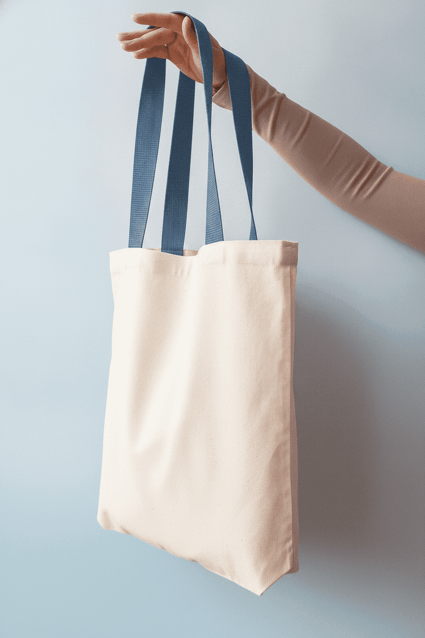 Cotton Tote Bag with Pocket