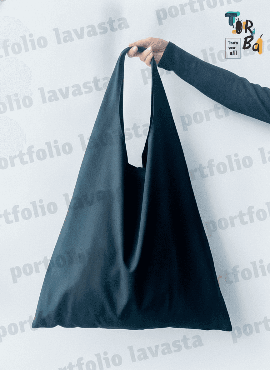 Large Double-Layer Cotton Tote Bag