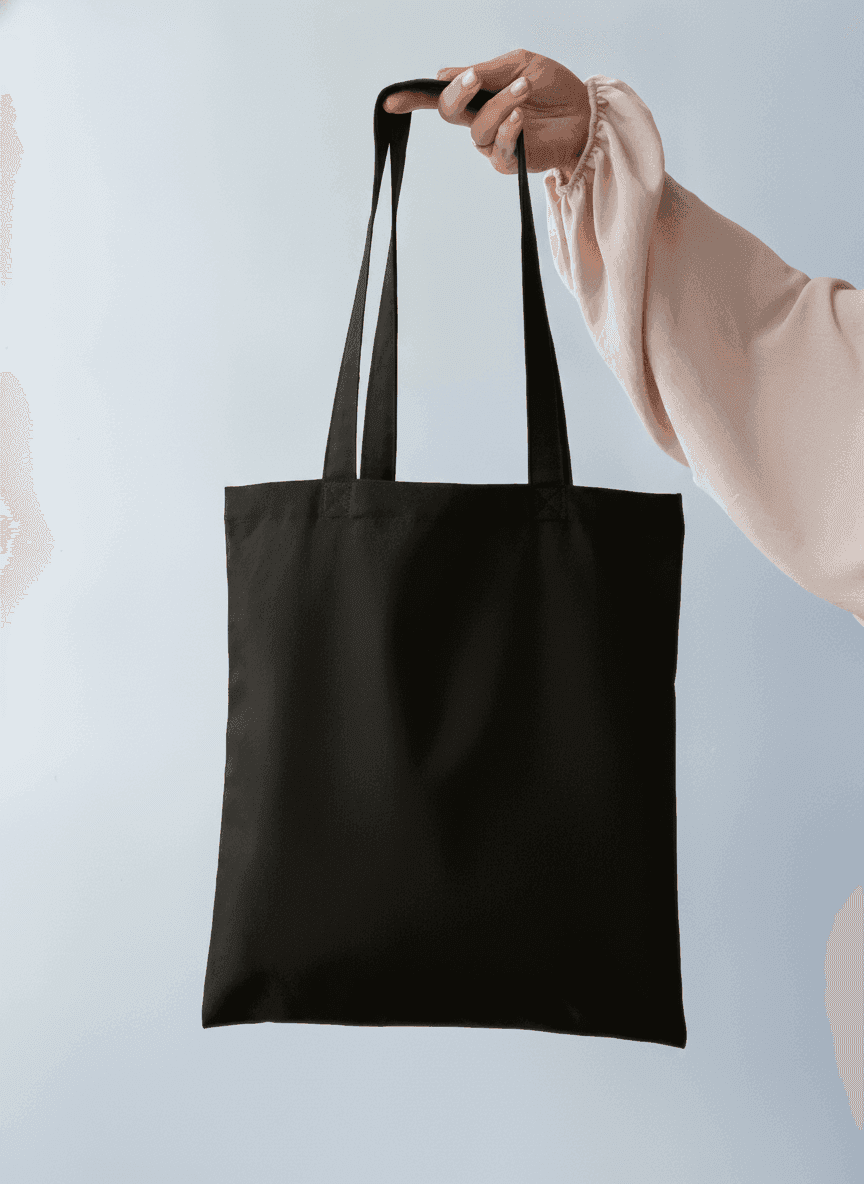 Black Twill Tote Bag
