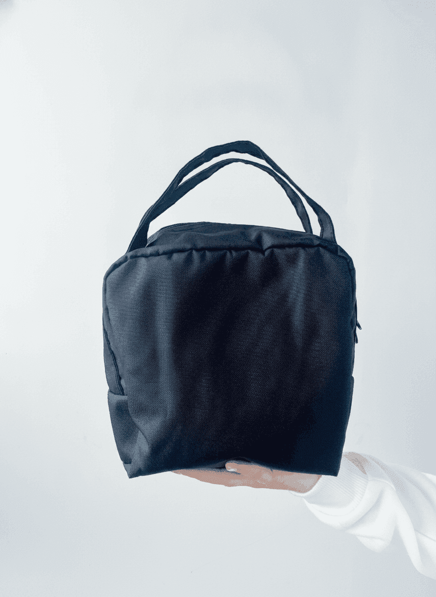 Black Horizontal Insulated Lunch Bag