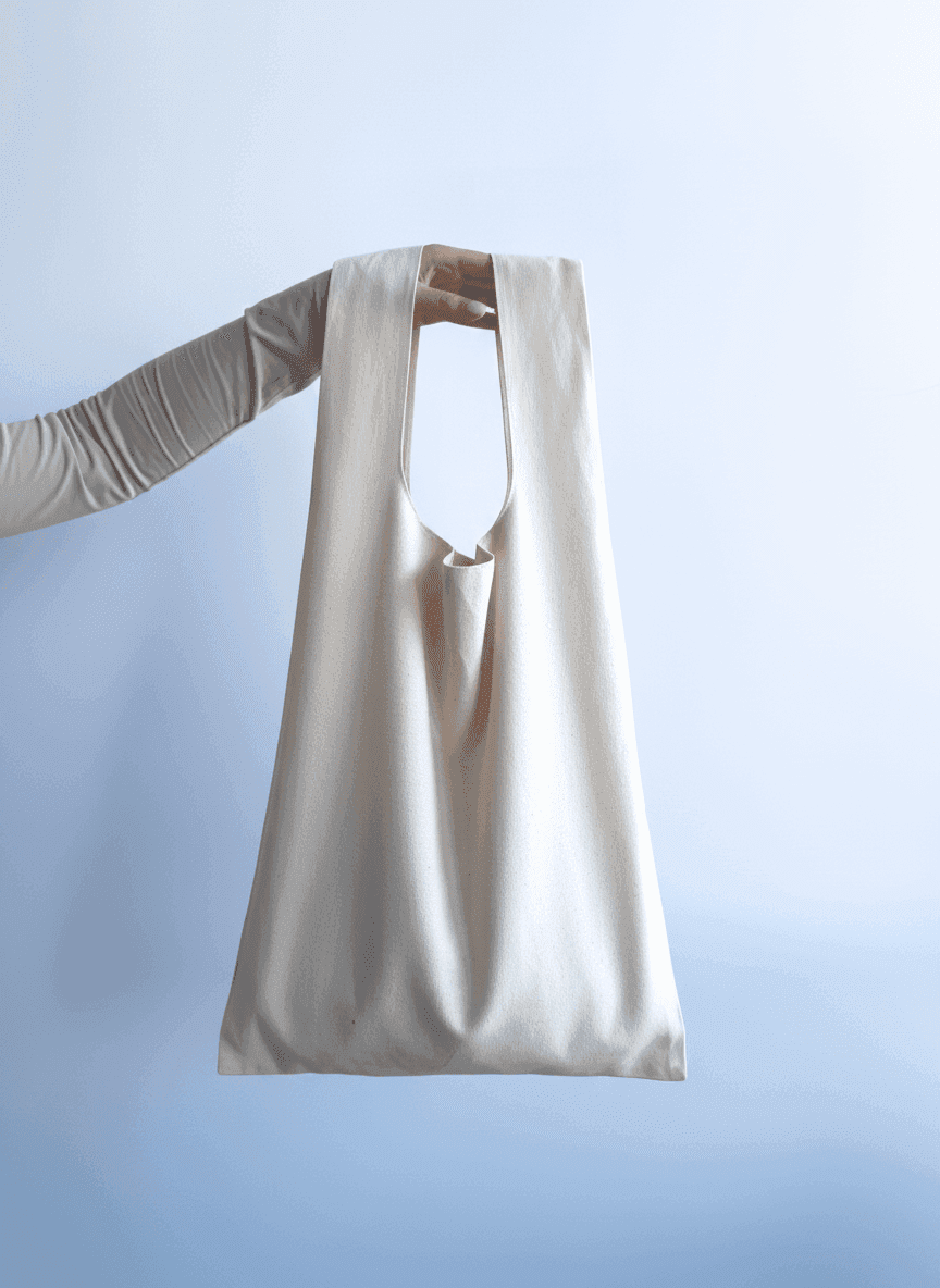 Хлопковый шопер полупанама с короткими ручками