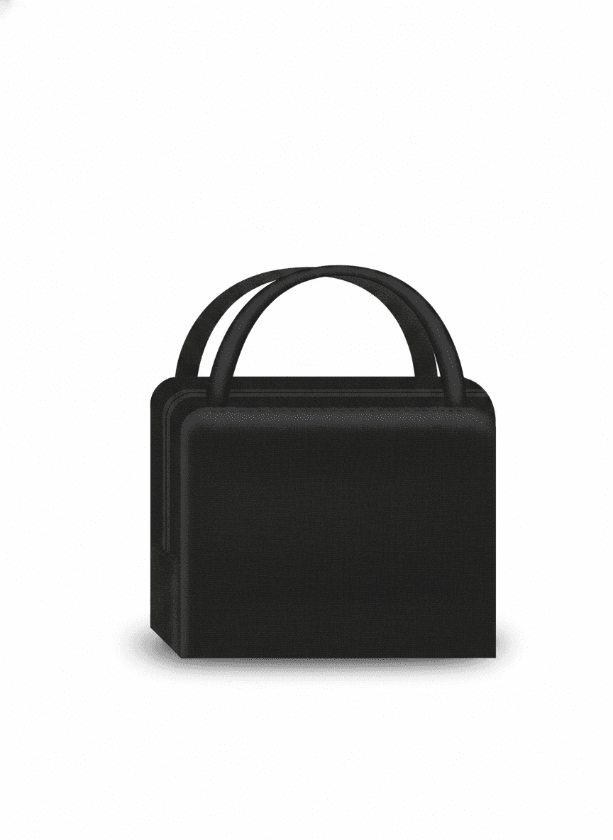 Black Horizontal Insulated Lunch Bag