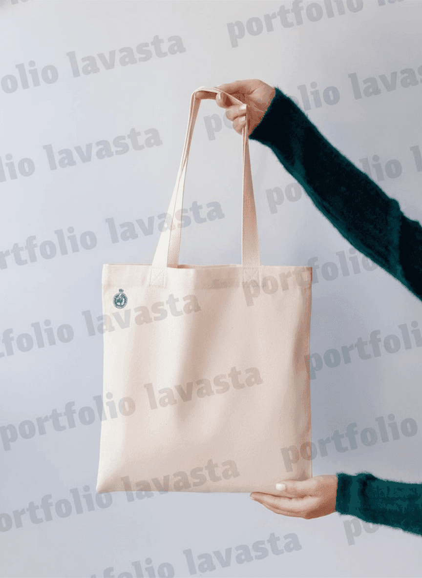 Midweight Cotton Tote Bag - Light Beige