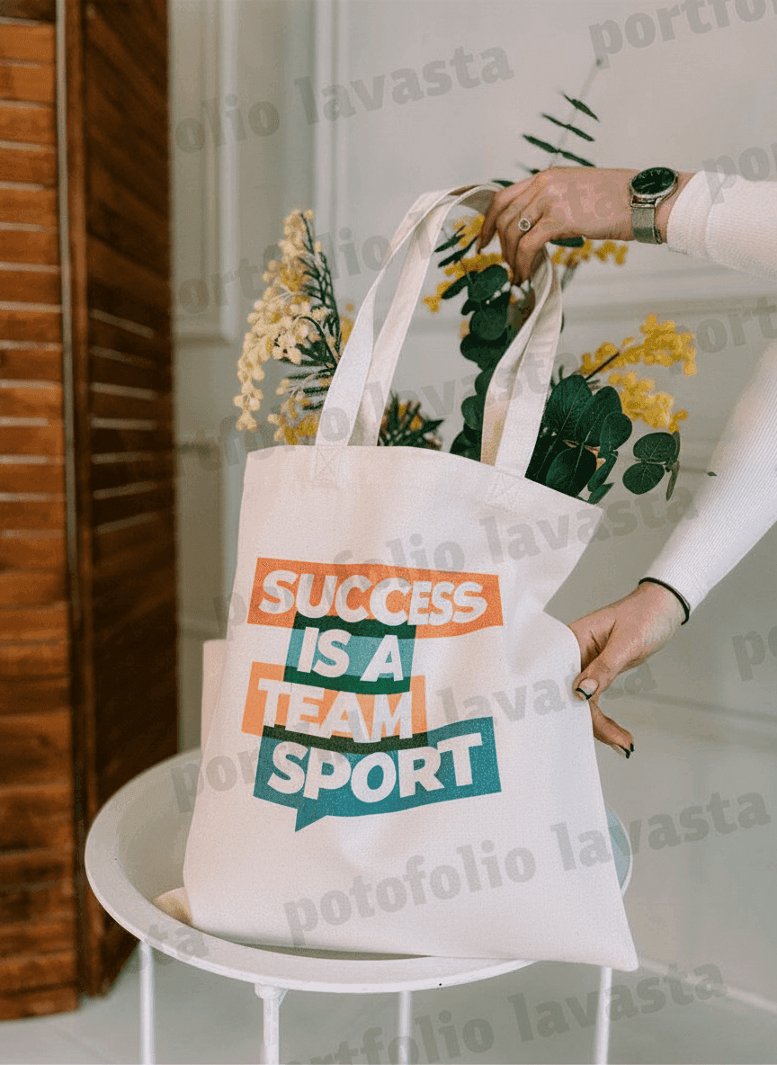 Light Beige Twill Eco Tote Bag