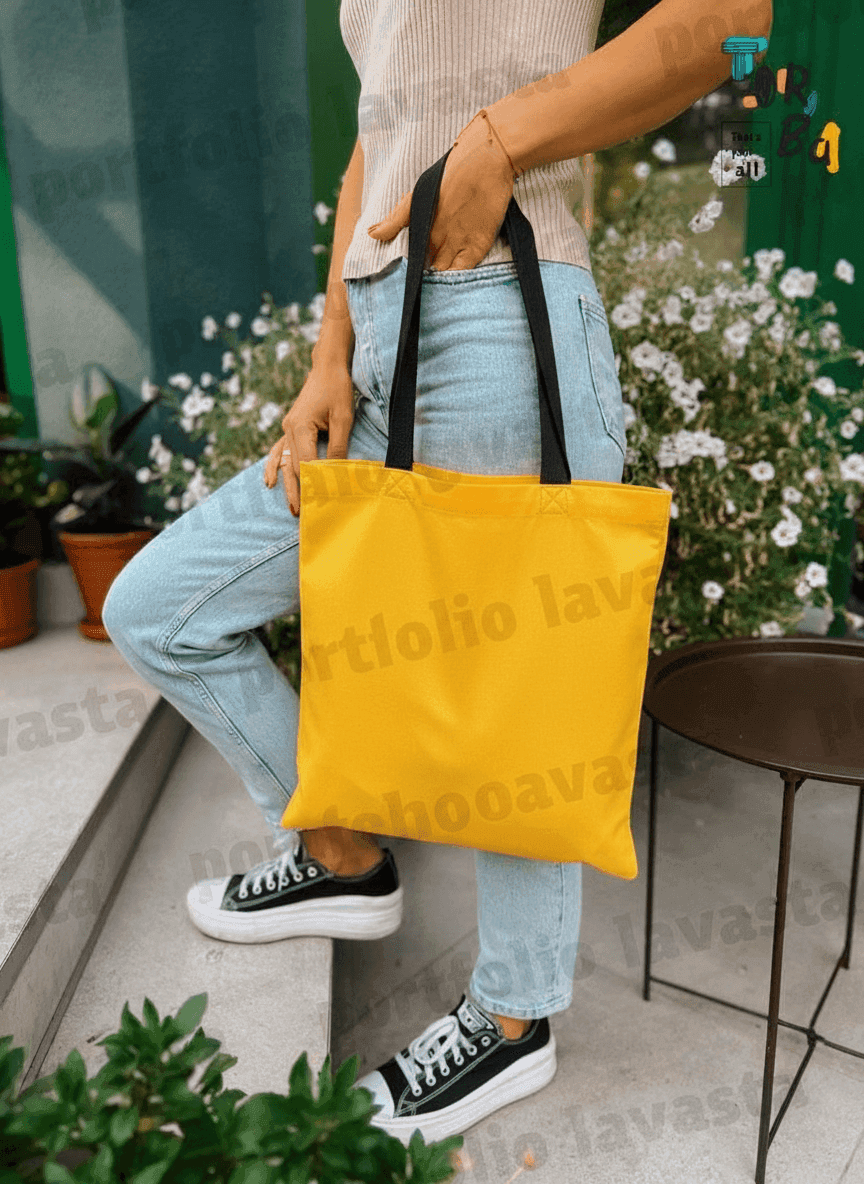 Yellow Heavyweight Cotton Tote Bag