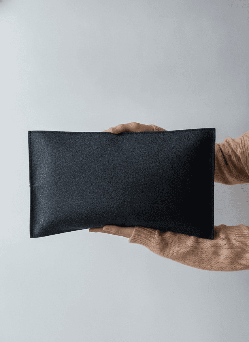 Durable Black Felt Tote Bag