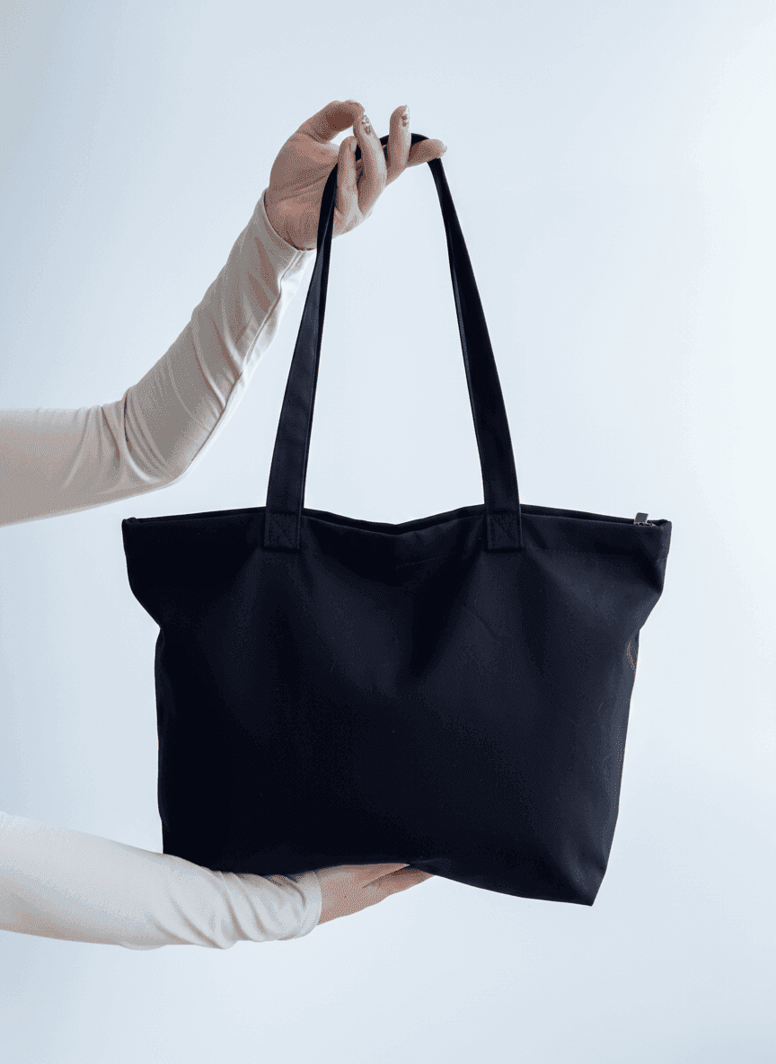 Книжный хлопковый шопер с плечевыми ручками для покупок