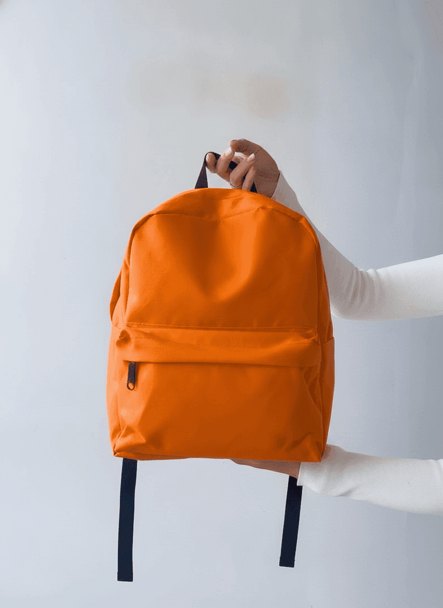 Orange Urban Backpack - Water-Repellent Raincoat Fabric
