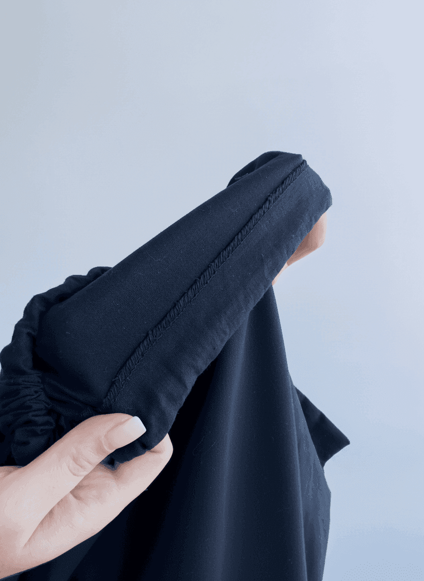 Элегантный черный мешок на шнурках из бязи для брендинга