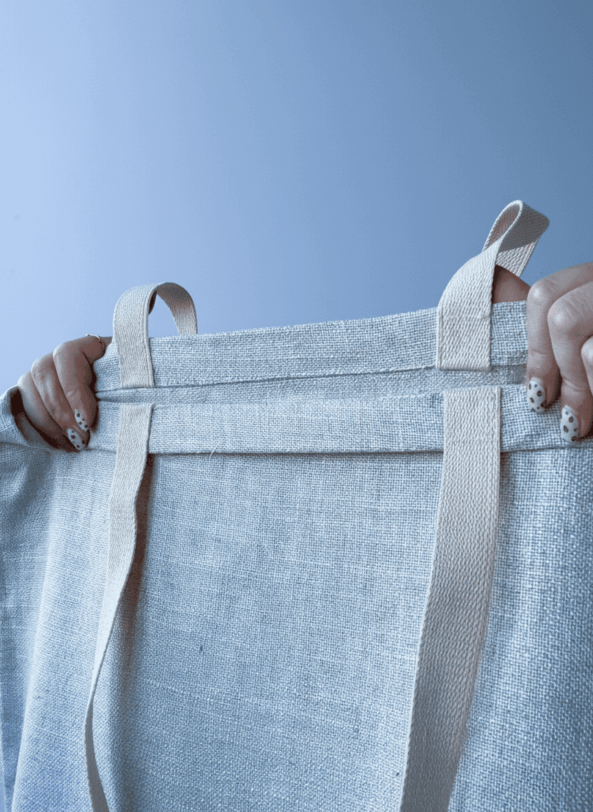 Брезентовий шопер з наплечними бавовняними ручками для покупок