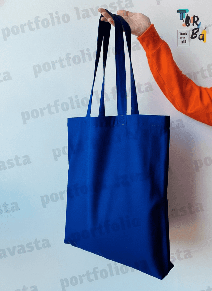 Blue Calico Tote Bag