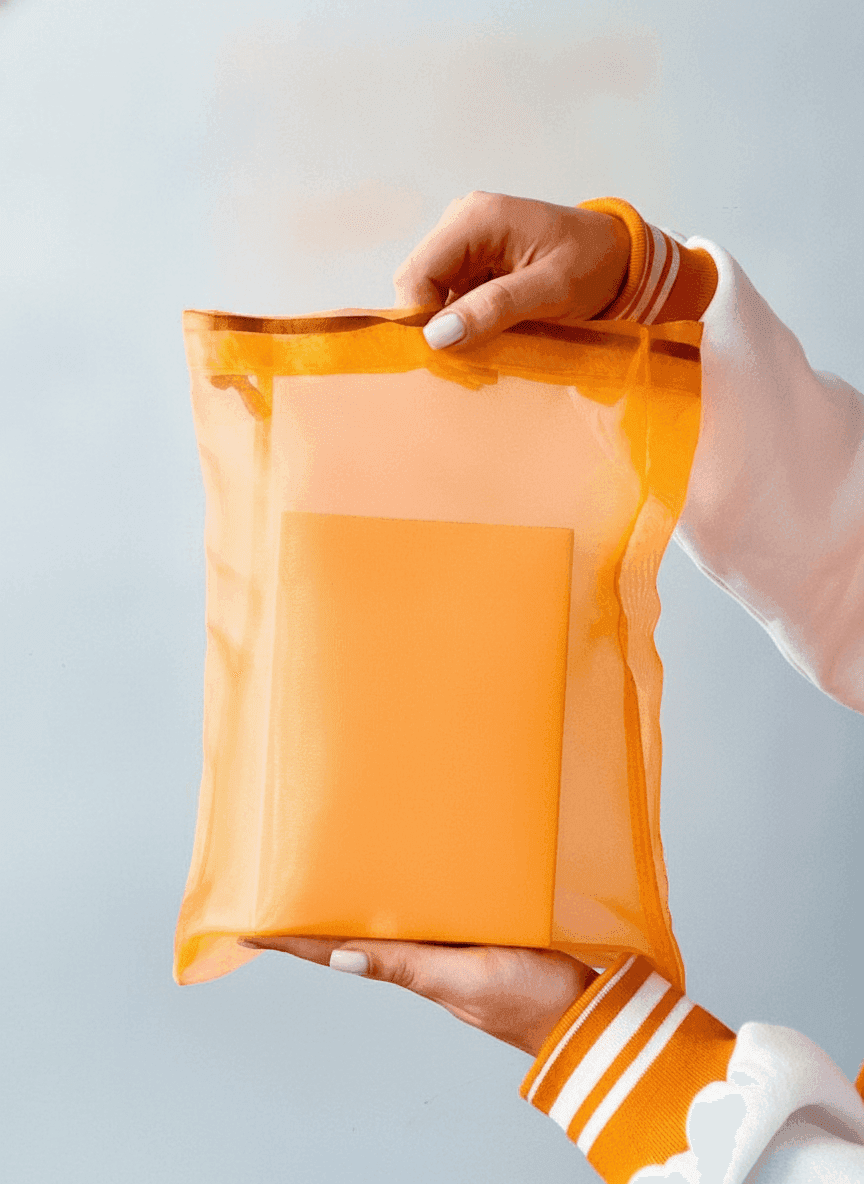 Orange Organza Pouch