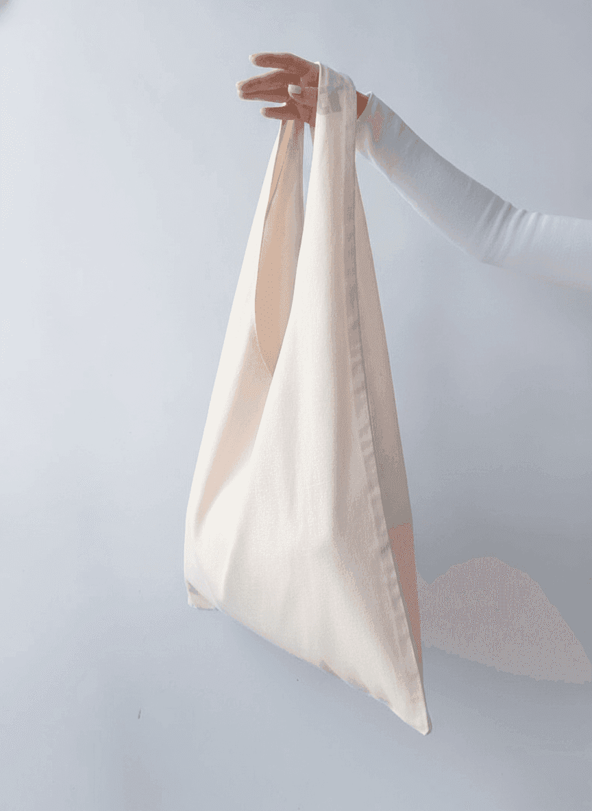 Light Beige Canvas Tote Bag