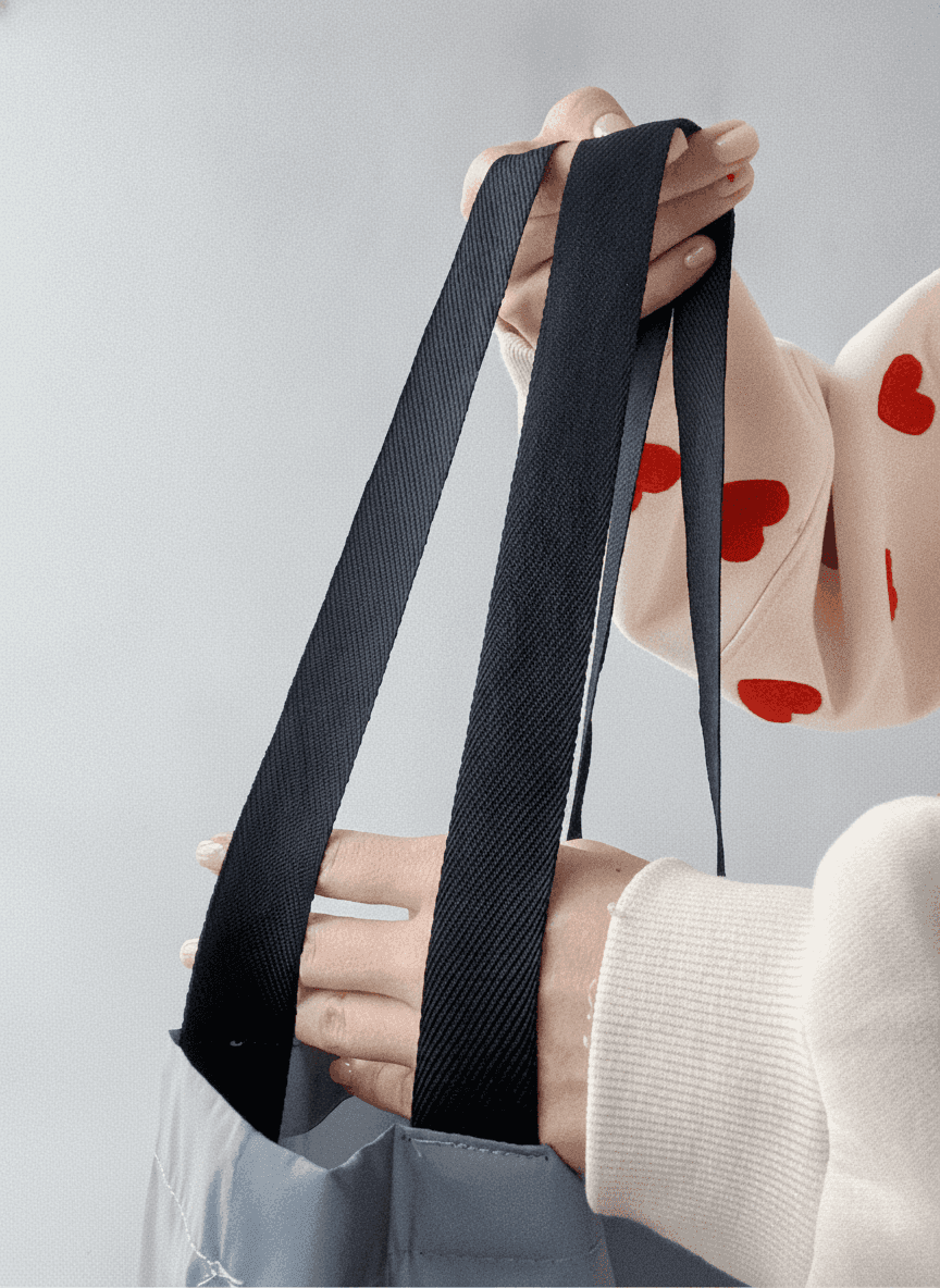 Gray Reflective Tote Bag
