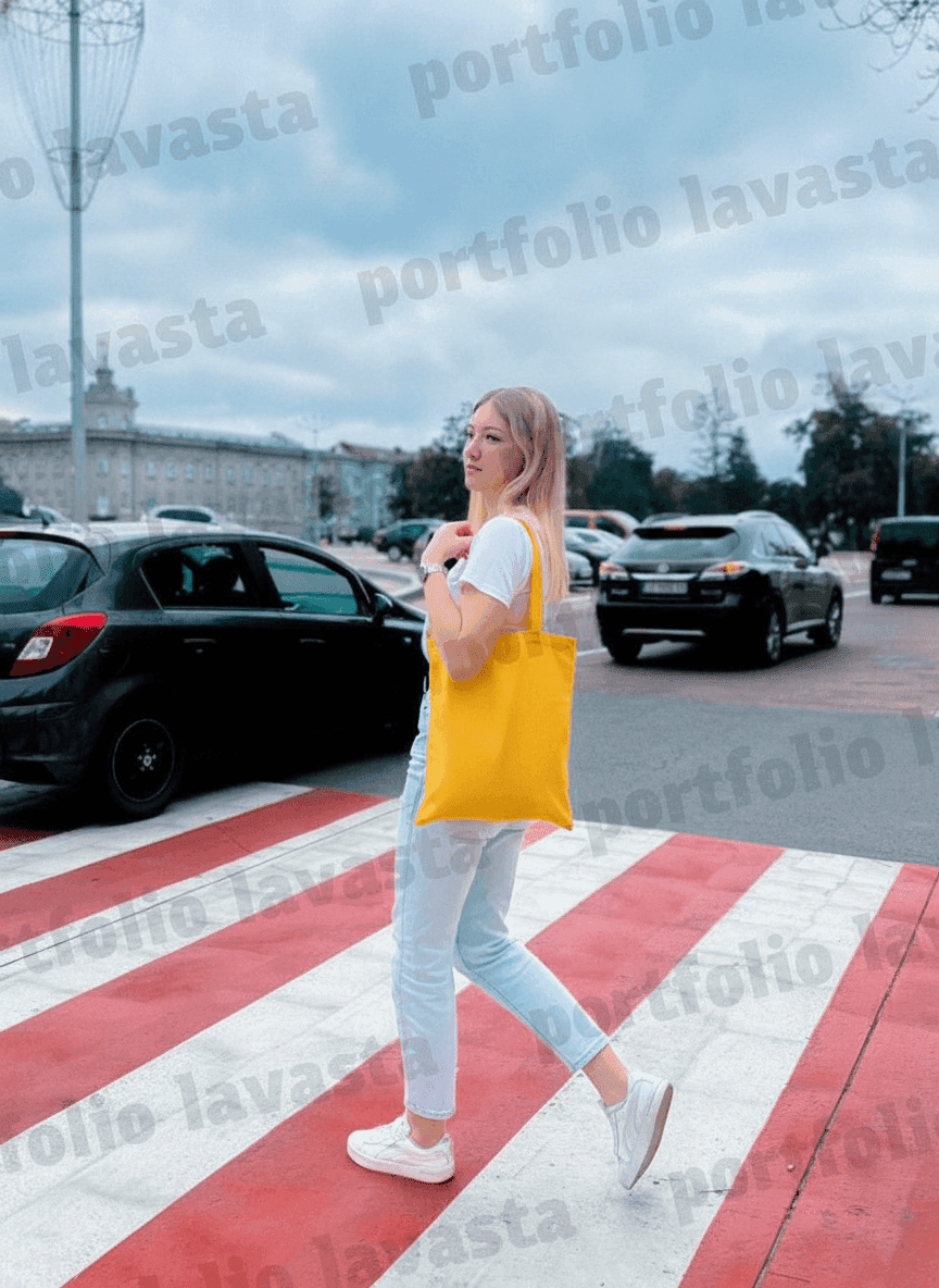 Yellow Calico Tote Bag