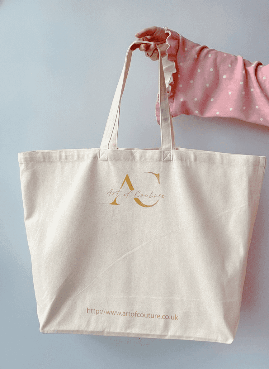 Large Semi-Panama Shopping Tote Light Beige