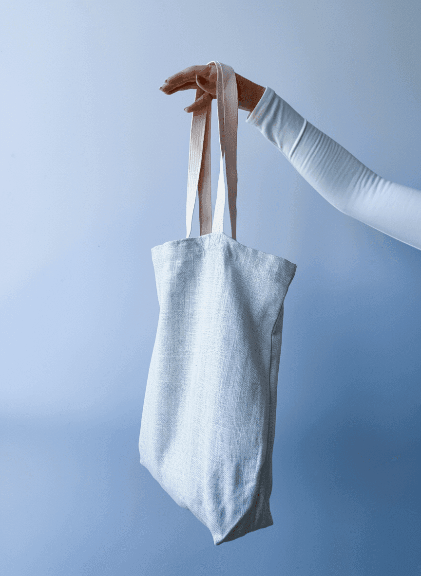 Брезентовий шопер з наплечними бавовняними ручками для покупок
