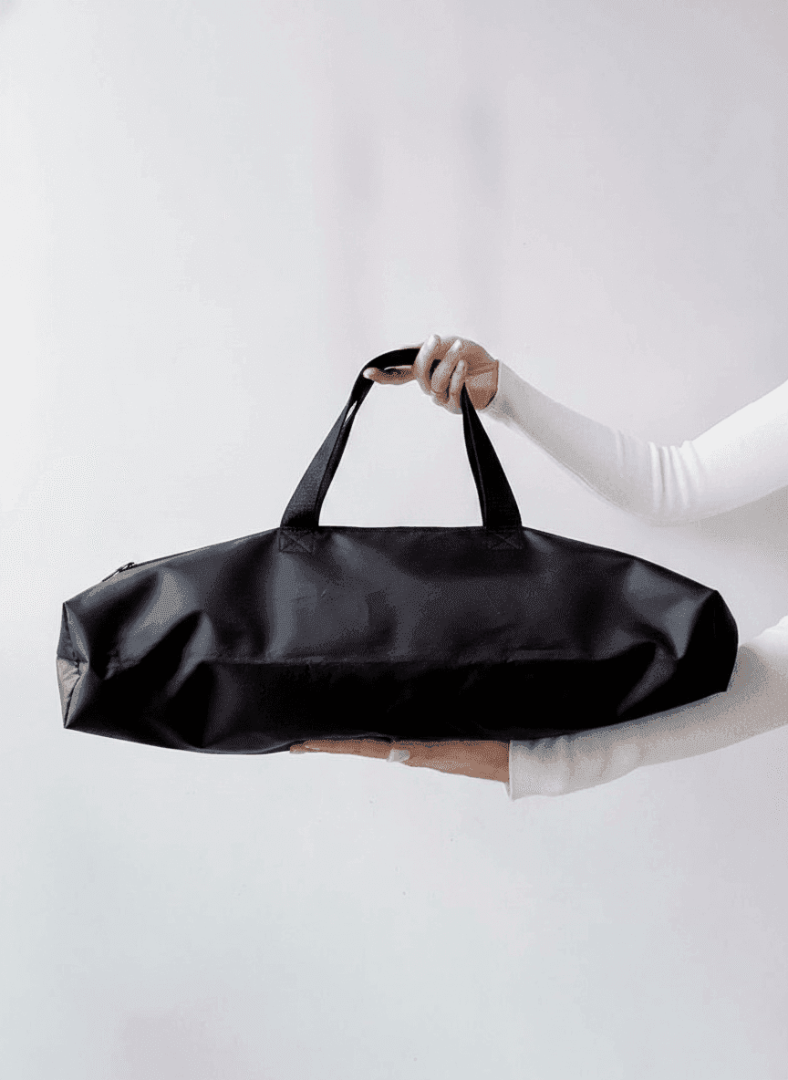 Black Water-Repellent Tote Bag