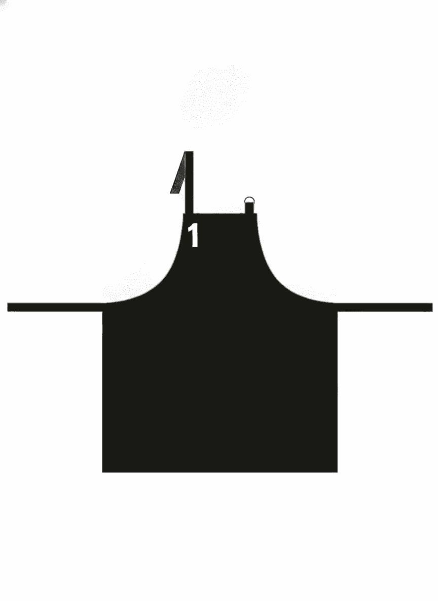 Black Gabardine Apron