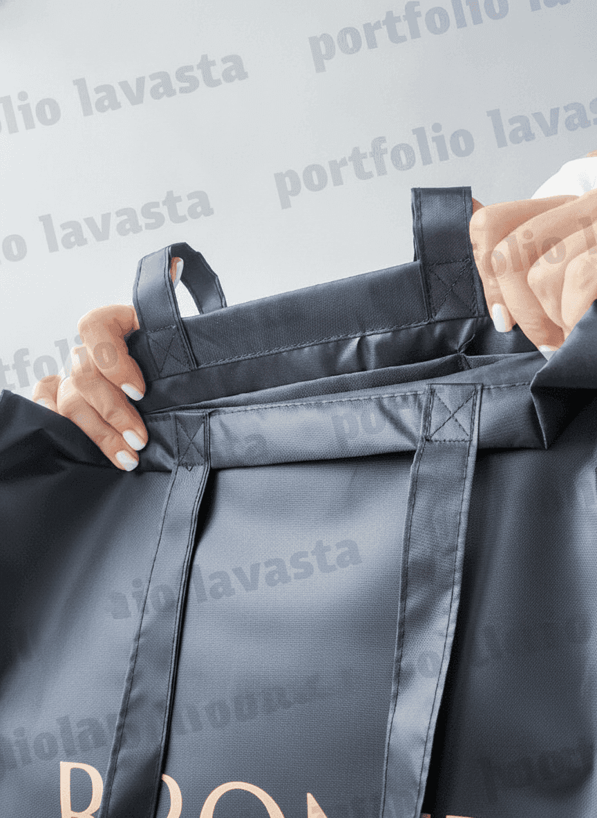 Large Black Expandable Tote Bag