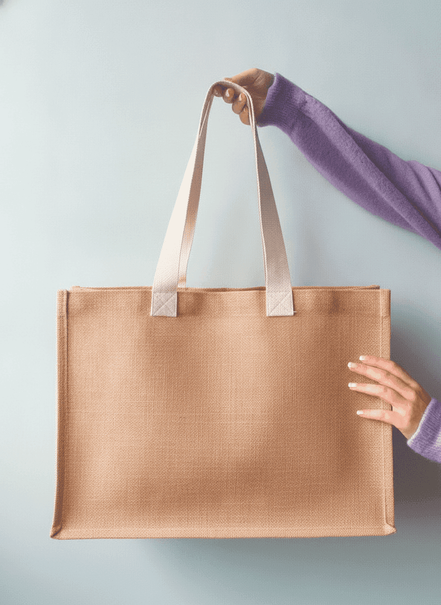 Laminated Jute Tote Bag