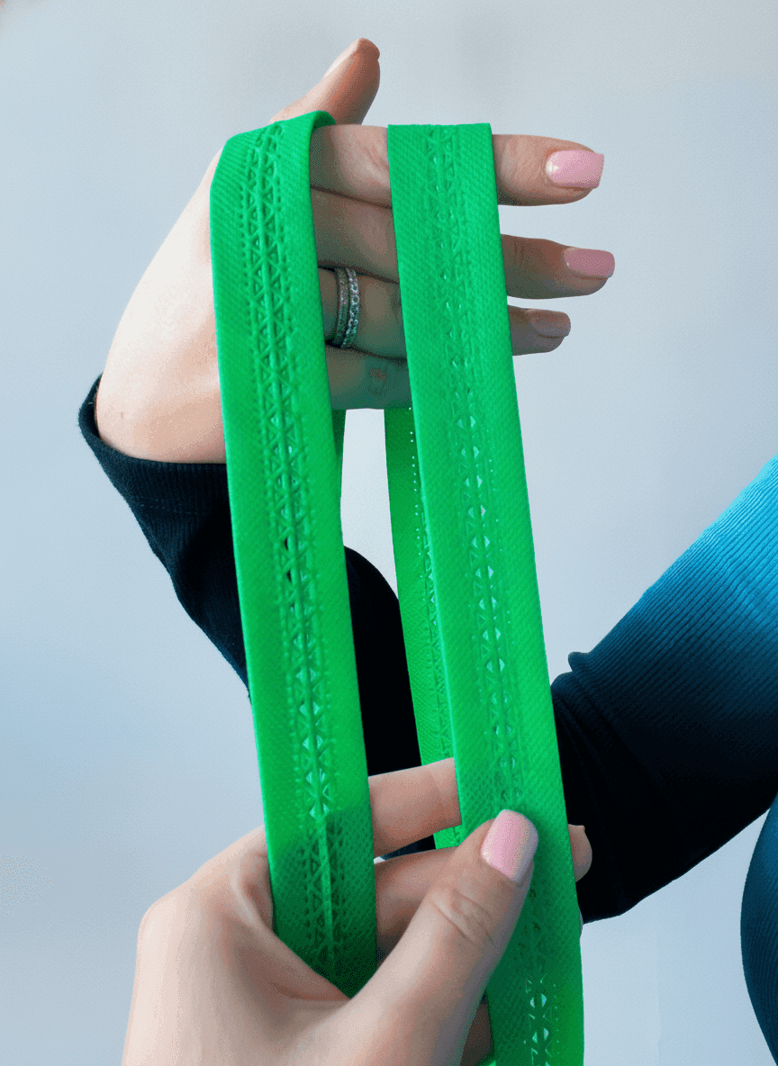 Green spunbond tote bag