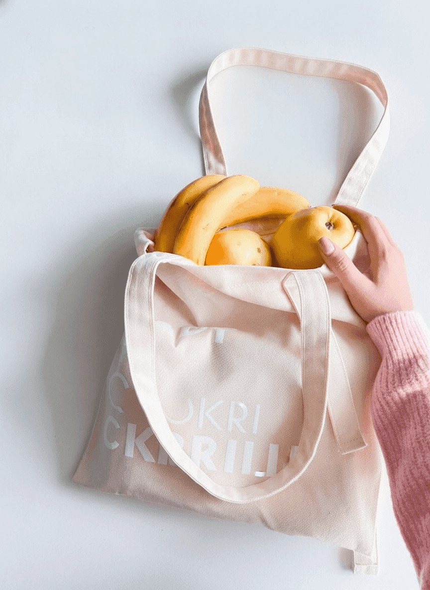 Midweight Cotton Tote Bag with Long Handles